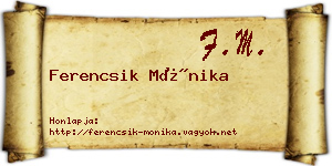 Ferencsik Mónika névjegykártya