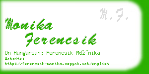 monika ferencsik business card